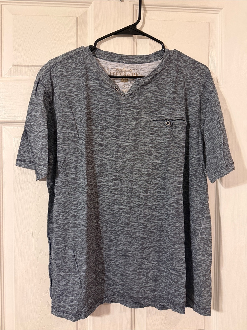 Men's Short-Sleeve Heathered V-Neck Tee
